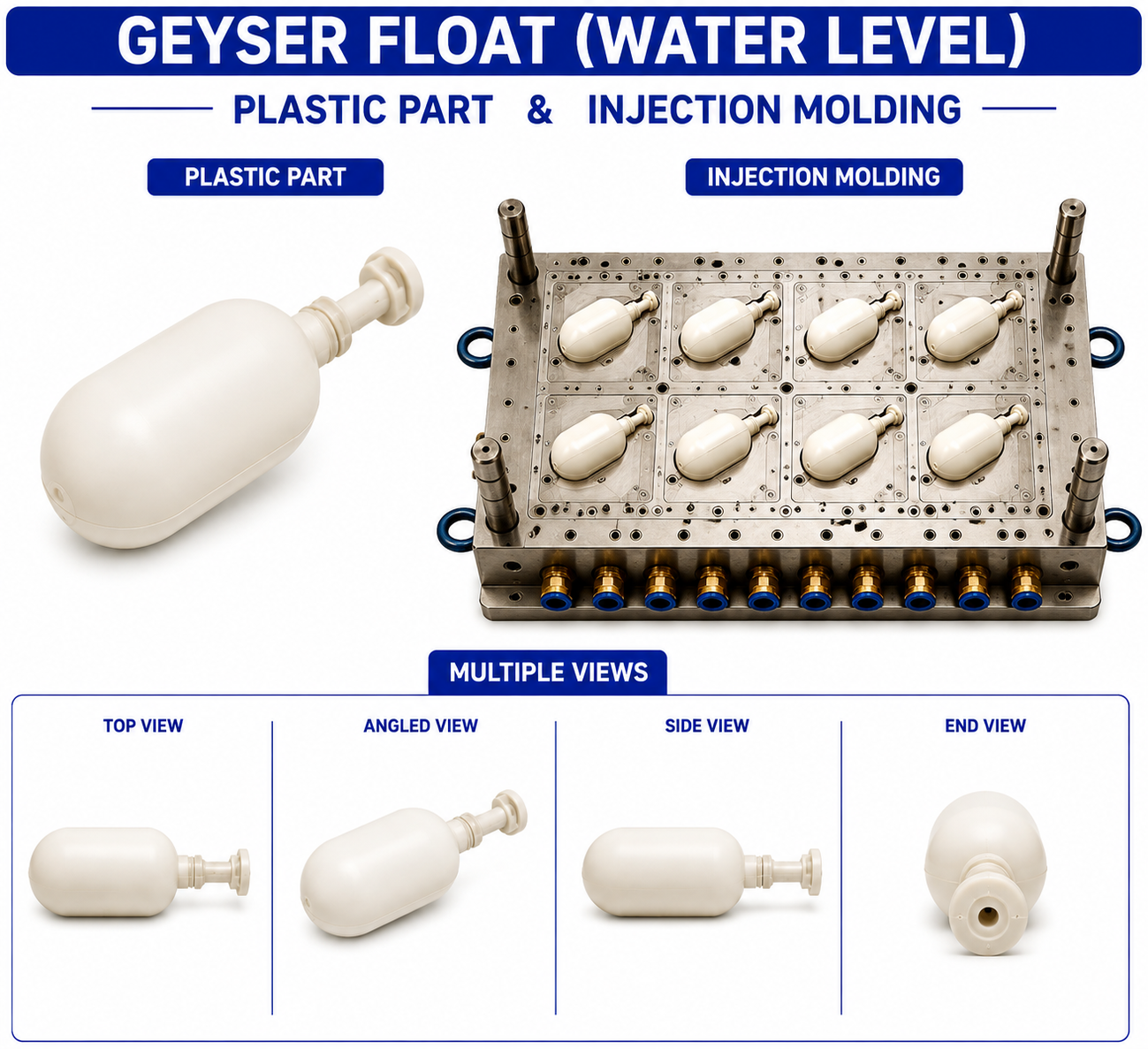 Geyser Plastic Float Mould and Moulding Service